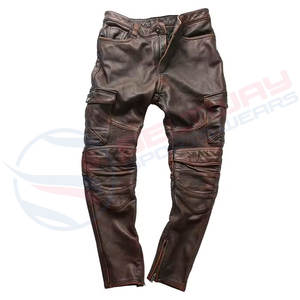 Pantalones de cuero más vendidos para hombres Precio barato Cuero transpirable Mejor venta 2024 Precio bajo para pantalones de cuero para hombres - Product Image 5