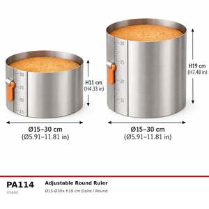 แหวนปรับขนาดได้แบบเลื่อนได้ Fida พร้อมไม้บรรทัด สูง 19 ซม. - Product Image 4