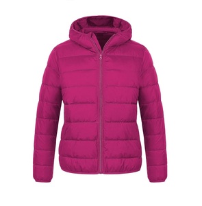 Chaqueta acolchada de alta calidad con cremallera de burbujas resistente al agua para mujer, chaqueta acolchada de nailon de Color sólido 100% - Product Image 5