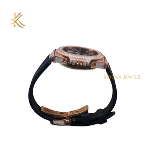 Montre en diamant moissanite 41 mm, cadran carré, fermoir caché, acier inoxydable, élégante, de luxe, pour homme et femme - Product Image 5