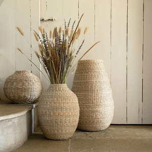 Vase en jonc de mer naturel Fabriqué au Vietnam Matériau écologique pour la décoration intérieure et la décoration de la vaisselle Vente en gros - Product Image 3