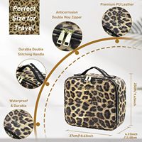 Trousse de Maquillage Grande Taille en PU Écologique MLG Personnalisée avec Miroir LED et Lumière Intégrée, Organisateur de Voyage Réglable en 3 Couleurs