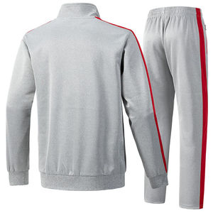 Survêtement à fermeture éclair pour hommes, survêtement avec logo personnalisé et design pour hommes, vêtements de sport en molleton de polyester, quantité minimale de commande bas, confortables - Product Image 2