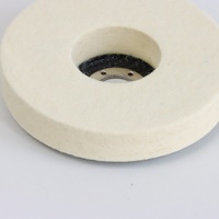 Tampon de polissage/lustrage en laine rouge Ulike 125 mm, grain 220, abrasif moyen, OEM pour le polissage du métal, du marbre, de la pierre, des meubles et des voitures