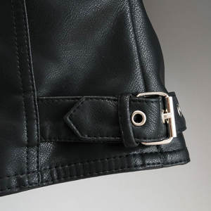 Chaqueta de Moto de piel de oveja auténtica con cremallera de nuevo estilo, chaqueta de bicicleta ajustada cálida para Invierno para mujer - Product Image 5