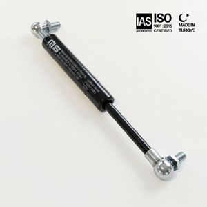 โช้คอัพแก๊สเหล็กเคลือบสีดำ MotionStruts LS08BJ-135-352-F1 ขนาด 18 มม.-8 มม. ความยาว 352 มม. (13.86 นิ้ว) แรงดัน 50N-800N แบบมือขวา สำหรับใช้งานในอุตสาหกรรม - Product Image 1