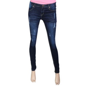 กางเกงยีนส์ผู้หญิง - สีน้ำเงินเข้ม - Product Image 4