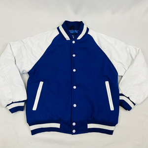 Chaqueta Universitaria Bomber DCY, Clásica Azul Rey con Letras Blancas, Unisex, Ropa Deportiva Universitaria, Impermeable - Product Image 1