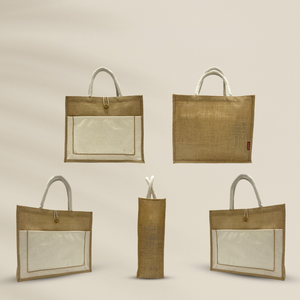 กระเป๋าผ้าปอกระเจาเป็นมิตรต่อสิ่งแวดล้อมพิมพ์โลโก้ตามสั่งทนทานดีไซน์มีสไตล์ใช้งานได้ - Product Image 1