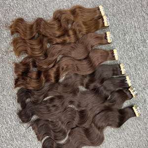 100% Extensions de cheveux humains vietnamiens vierges Machine droite naturelle Double trame avec toutes les couleurs disponibles - Product Image 4