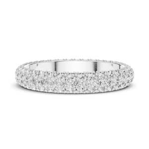 Bague éternité triple rangée ronde brillante de 1,512 carats pour femme, diamants de laboratoire VVS-VS EF CVD, 18 carats, 14 carats, 10 carats et argent 925 - Product Image 6