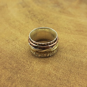 Anillo giratorio de meditación de ónix negro, proveedor al por mayor, anillo giratorio de joyería de piedras preciosas de plata - Product Image 2