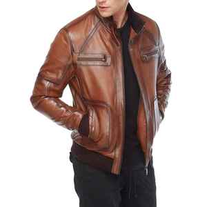 Top Latest Design Custom Genuine <b>Leather</b> <b>Jacket</b> Most Popular Quality Custom Made <b>Men</b> <b>Leather</b> <b>Jacket</b> - Product Image 4