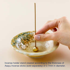 ชุดจานวางเครื่องหอมเซรามิกแบบดั้งเดิมและเตาเผาเครื่องหอมทองเหลือง - สีส้ม - Product Image 6