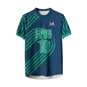 Maillots de football pour hommes personnalisés avec logo imprimé par sublimation, manches courtes, 100% polyester, léger, extensible dans les quatre sens - Product Image 5