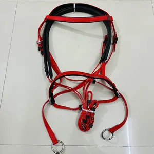 Le plus bas prix mèche moins PVC bride produits de cheval de luxe Style occidental cheval bride avec mèche en métal - Product Image 1