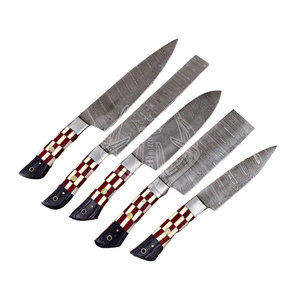 Ensemble de couteaux de chef en acier inoxydable avec logo personnalisé du meilleur fabricant avec couteaux de cuisine à manche en bois Offres Spéciales - Product Image 1