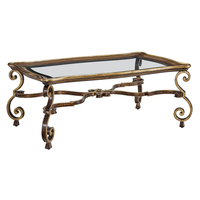 Table basse moderne en métal et verre, style américain, faite à la main, pliable, pour salon, maison ou hôtel, très vendue