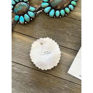 B Yellowhorse <b>Ribbon</b> Royston Turquoise & Sonoran Mountain Turquoise Sterling <b>Silver</b> Necklace Set - Product Image 6