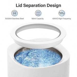 Macchina per Pulizia a Ultrasuoni 45000Hz Alta Frequenza Vibrazione Lavaggio Gioielli Occhiali Orologi Anelli Dentiere Ricaricabile Batteria/<span class=keywords><strong>USB</strong></span> - Product Image 6