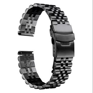 Unisex Luxury GD251 Black Stainless Steel <b>Watch</b> Band Strap 20-22mm Silver Adjustable Soft Waterproof Breathable Custom Logo - Product Image 1