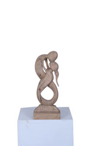 Embrace of Souls Handcrafted <b>Wooden</b> <b>Sculpture</b>, Two Embracing Figures Elegant Modern Art Decor for Homeor Meaningful Gift Purpose - Product Image 2