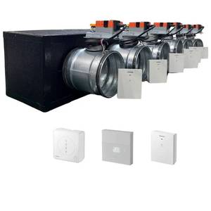 Ducted plenum with 6-zone Wi-Fi motorized <b>shutters</b>, control unit and Siemens interface - Product Image 1