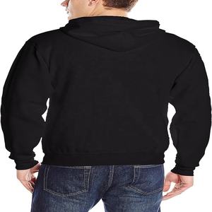 Sweat à capuche court zippé intégral pour homme, coupe oversize, respirant, en molleton de coton mélangé, imprimé sur mesure, idéal pour l'entraînement - Product Image 2