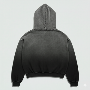 Nouvelle Mode Streetwear Vintage Hoodie Coton Sun Faded Acid Wash Hoodie French Terry Blank Cropped Zip up Boxy Hoodie pour Hommes - Product Image 3