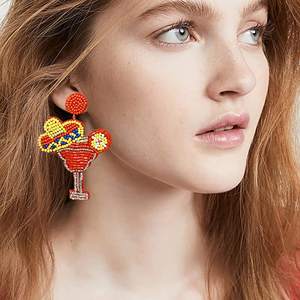 Handmade Creative Seed Beaded <b>Earrings</b> Latest Design Bohemian Jewelry Dangle <b>Earrings</b> for Wedding Parties Gift Idea - Product Image 2