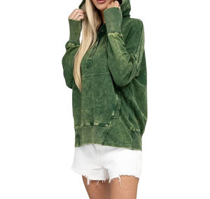 Personnaliser les sweats à capuche durables de qualité supérieure pour femmes avec lavage à l'acide à porter sur les deux occasions décontractées/formelles avec plusieurs poches - Product Image 3