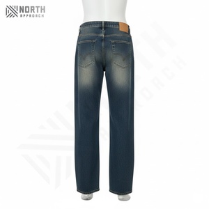 Jeans baggy en denim léger de style streetwear hip-hop pour hommes, taille mi-haute, séchage rapide, lavage clair - Product Image 6