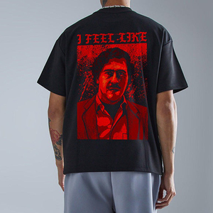 Gran oferta de Camiseta estampada de manga corta con hombros caídos y cuello redondo para hombre, Camiseta estampada de gran tamaño para hombre de Pablo Escobar - Product Image 3