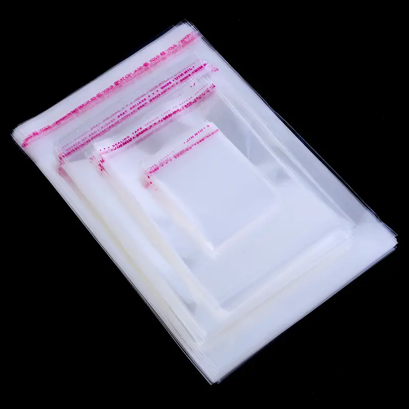 High Quality Self Adhesive Custom Design Clear Bopp Bag With Adhesive Tape
