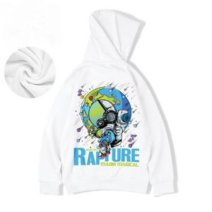 <b>Hoodies</b> Men <b>American</b> Cartoon Astronaut Print Winter Digital Printing Regular Fit Soft Fleece Hooded Sweater - Product Image 1