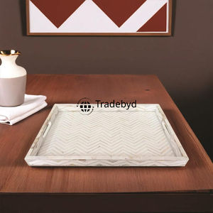 Bandeja con incrustaciones de fregona hecha a mano Tradebyd para decoración del hogar, servicio de comedor y REGALOS FESTIVOS - Product Image 5