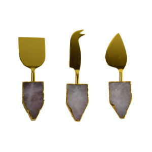 Juego de cubiertos de ágata de acero inoxidable de alta calidad 2024, cubiertos chapados en oro con plato para decoraciones de cocina y obsequios - Product Image 6