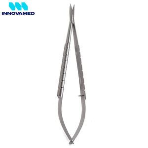 Tijeras de Precisión con Mango Redondo Recto de 7 Pulgadas, Tijeras Afiladas con Resorte para Dar Forma y Recortar Cejas y Pestañas de INNOVAMED - Product Image 3