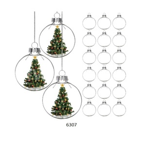 Ornement en verre transparent pour artisanat boules d'ornement de Noël boules transparentes remplissables pour décor de fête d'arbre de Noël décor de mariage décor de Noël - Product Image 1
