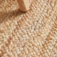 Wholesale Indian Eco Friendly Natural Braided Jute Runner Rug Carpet for Bed Side Hall Way Entrance Way Rag Rug Runner Mat