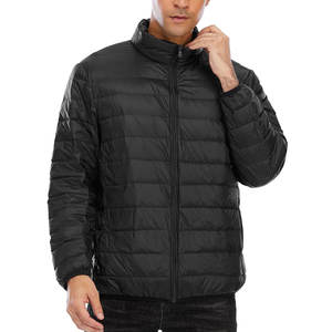 Hot Selling Men's Winter Bubble Jacket Fashionable Light <b>Weight</b> Hooded <b>Stand</b> Collar Zipper Closure Outerwear New Style Knitted - Product Image 4