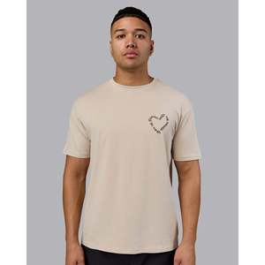 Love the Process FLXCotton Tee-Shirt Oversize - Beige Shale - Choc - Rayures Géométriques Casual - Product Image 4