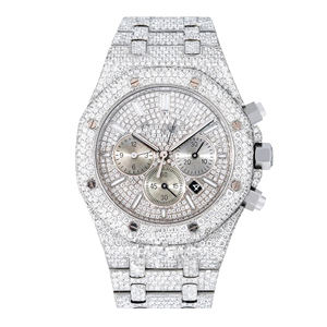 นาฬิกาข้อมือสแตนเลสสตีลหรูหรา หน้าปัดทรงแปดเหลี่ยม ระบบควอตซ์ ประดับเพชรโมอิสซาไนต์ VVV - Product Image 1