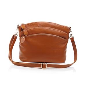 Nouvel arrivage de grand sac à bandoulière en cuir marron durable avec logo personnalisé et fermeture à glissière nouveau design pour les affaires ou les voyages - Product Image 1