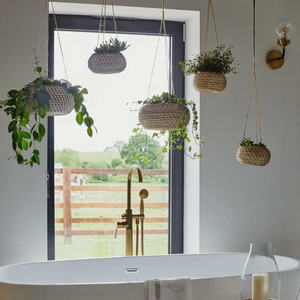 Maceta de pared compacta, conveniente y superventas hecha de juncia - Product Image 4