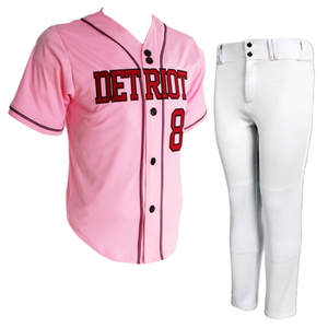Wholesale Best Selling Unisex Baseball Uniform Customized Logo Team Name 100% Polyester Cotton Short Sleeve Moisture-Wicking - Product Image 3