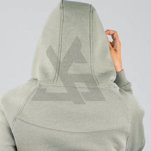 Hauts à capuche courts confortables pour femmes en gros, manches longues, en polaire anti-boulochage, polyester/coton, OEM devant - Product Image 4