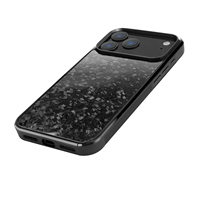 Casing Ponsel Serat Karbon Forged Premium Mewah untuk iPhone 14, Kompatibel Pengisian Daya Nirkabel Magnetik, Anti Benturan, Tipis