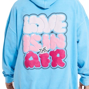 Sweat à capuche épais 400 GSM 100 % coton avec logo imprimé en relief personnalisé, respirant, streetwear d'hiver, sweats à capuche oversize – Fabricant - Product Image 1