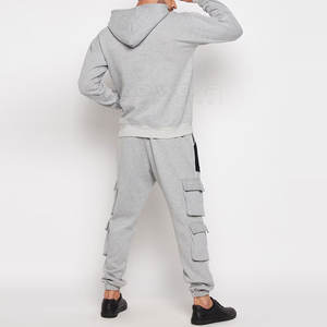 Survêtement en polaire pour hommes de haute qualité 2 pièces ensemble de jogging en coton respirant fabriqué au Pakistan dernière conception vêtements de sport à manches longues - Product Image 3